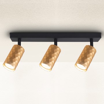 Brilagi - Spotlampa SELE DIAMANT 3xGU10/30W/230V guldig