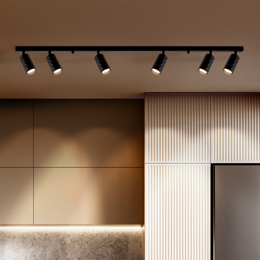 Brilagi - spotlampa SELE DIAMANT 6xGU10/30W/230V svart