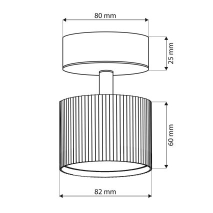 Brilagi - Spotlampa STRIPY 1xGX53/15W/230V svart
