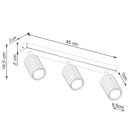Brilagi - Spotlight CRESTO 3xGU10/10W/230V grädde