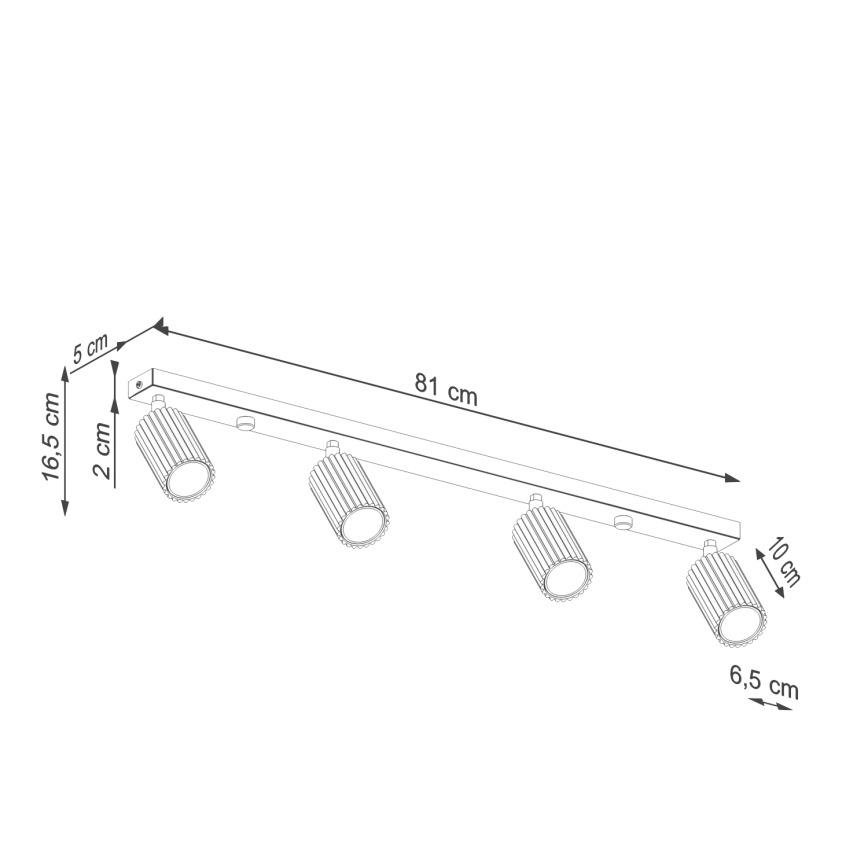 Brilagi - Spotlight CRESTO 4xGU10/10W/230V svart
