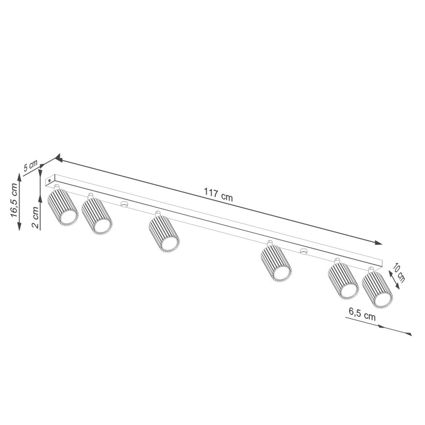 Brilagi - Spotlight CRESTO 6xGU10/10W/230V guld