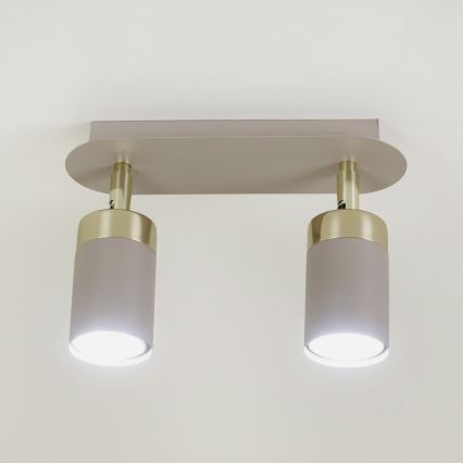 Brilagi - Spotlight POKER 2xGU10/25W/230V beige/guld