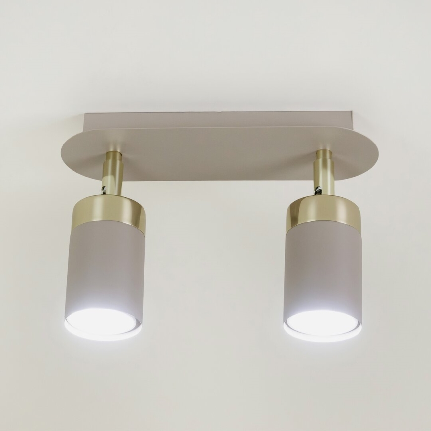 Brilagi - Spotlight POKER 2xGU10/25W/230V beige/guld