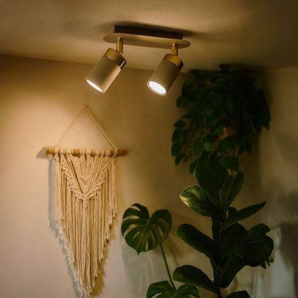 Brilagi - Spotlight POKER 2xGU10/25W/230V beige/guld