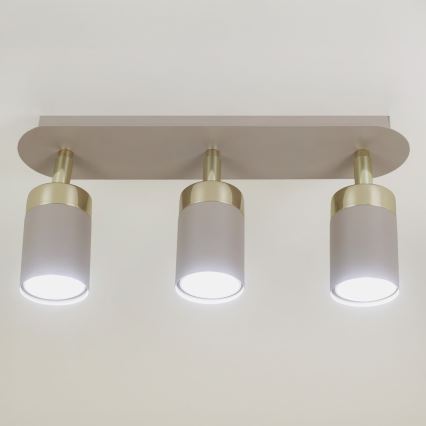 Brilagi - Spotlight POKER 3xGU10/25W/230V beige/guld