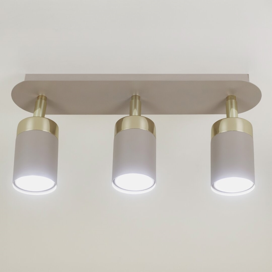 Brilagi - Spotlight POKER 3xGU10/25W/230V beige/guld