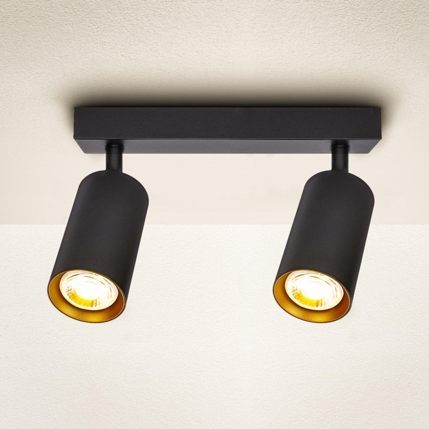 Brilagi - Spotlight SELE 2xGU10/30W/230V svart/guld