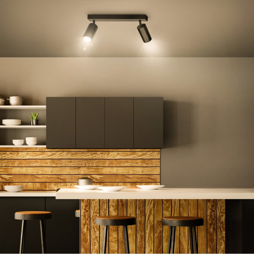 Brilagi - Spotlight SELE 2xGU10/30W/230V svart/guld
