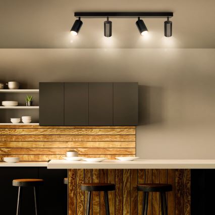 Brilagi - Spotlight SELE 4xGU10/30W/230V svart/guld