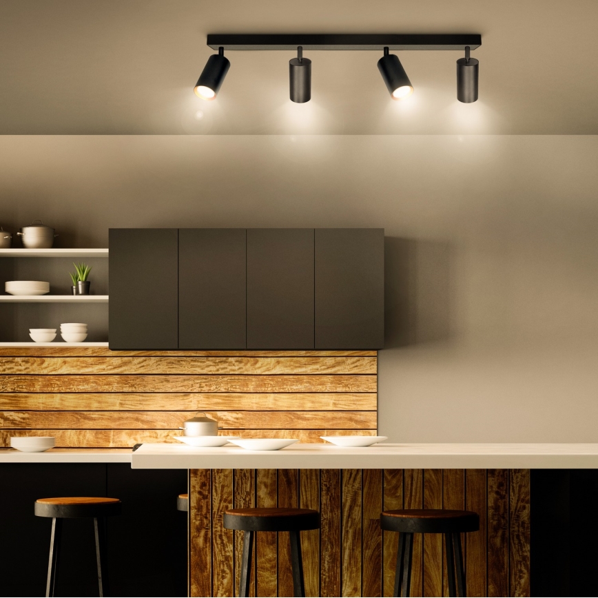Brilagi - Spotlight SELE 4xGU10/30W/230V svart/guld