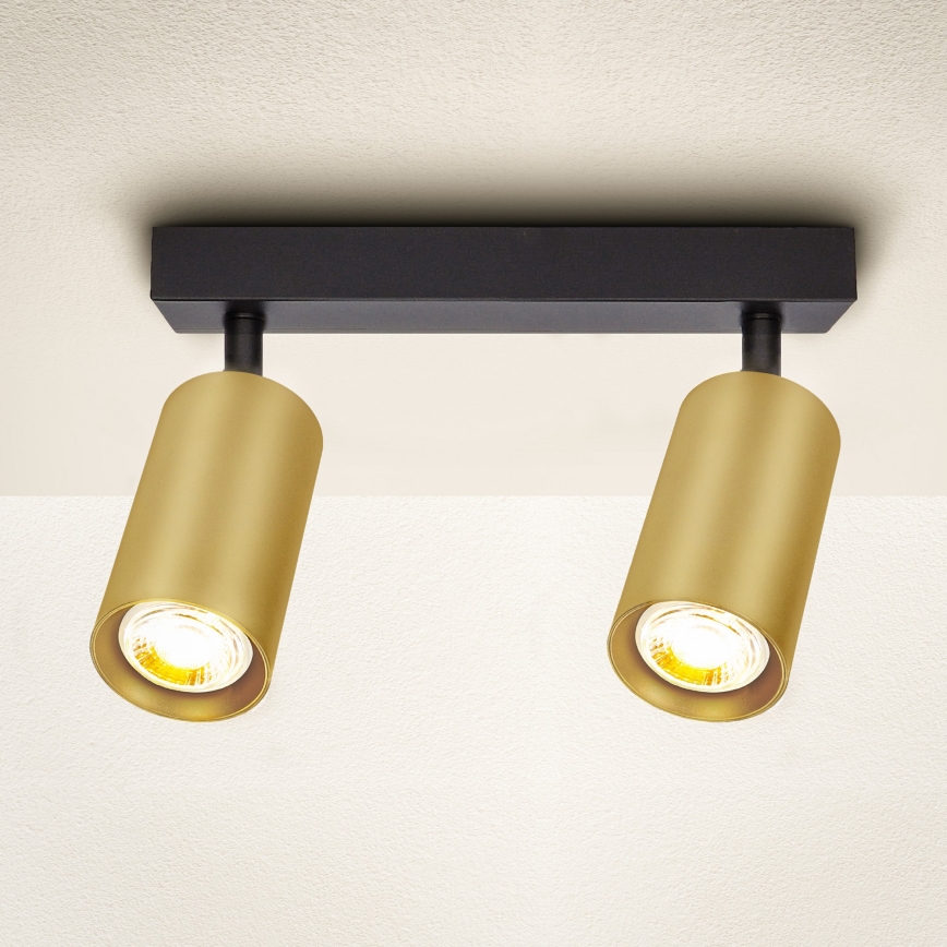 Brilagi - Spotlight SELE GOLDEN 2xGU10/30W/230V svart/guld