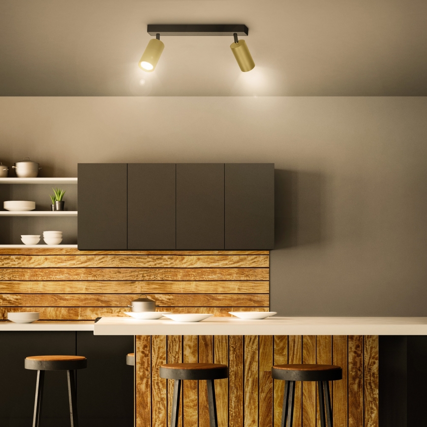 Brilagi - Spotlight SELE GOLDEN 2xGU10/30W/230V svart/guld