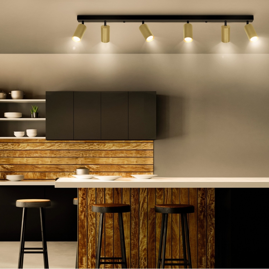 Brilagi - Spotlight SELE GOLDEN 6xGU10/30W/230V svart/guld