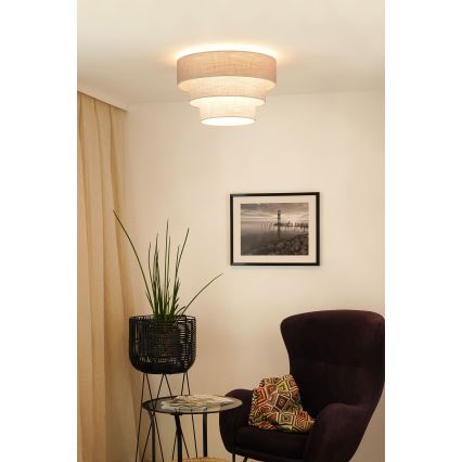Brilagi - Taklampa ALASKA LUNETA 1xE27/15W/230V diameter 45 cm grå/grädde
