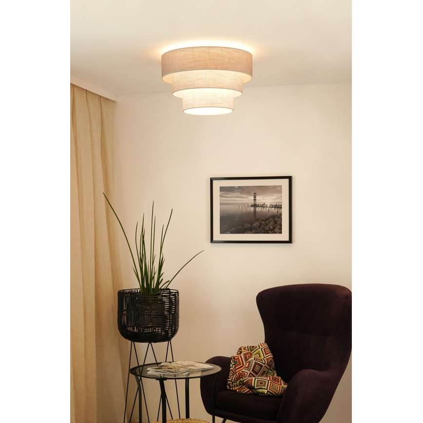 Brilagi - Taklampa ALASKA LUNETA 1xE27/15W/230V diameter 45 cm grå/grädde