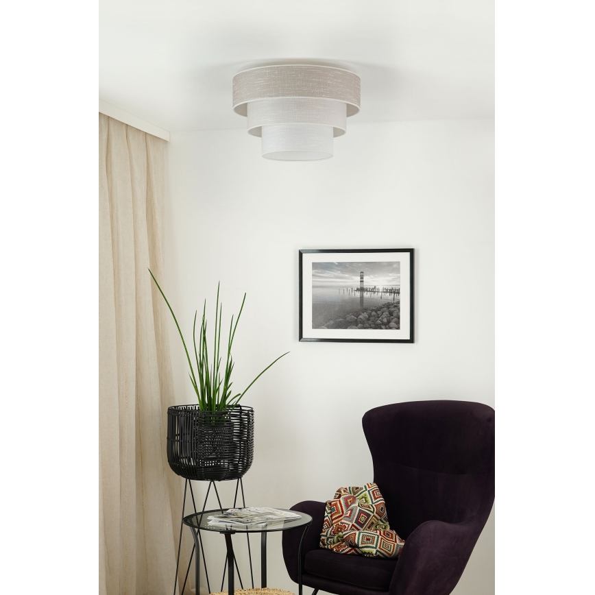Brilagi - Taklampa ALASKA LUNETA 1xE27/15W/230V diameter 45 cm grå/grädde