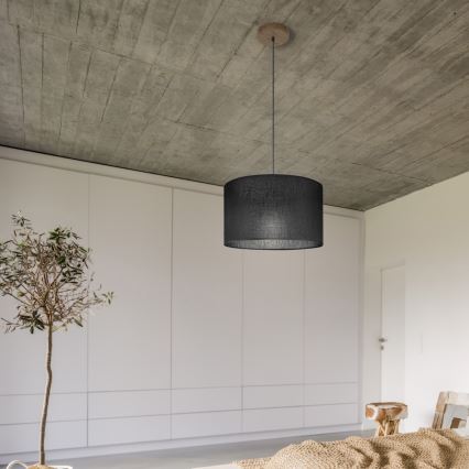 Brilagi - Taklampa ANTHONY 1xE27/60W/230V ek/nöt svart