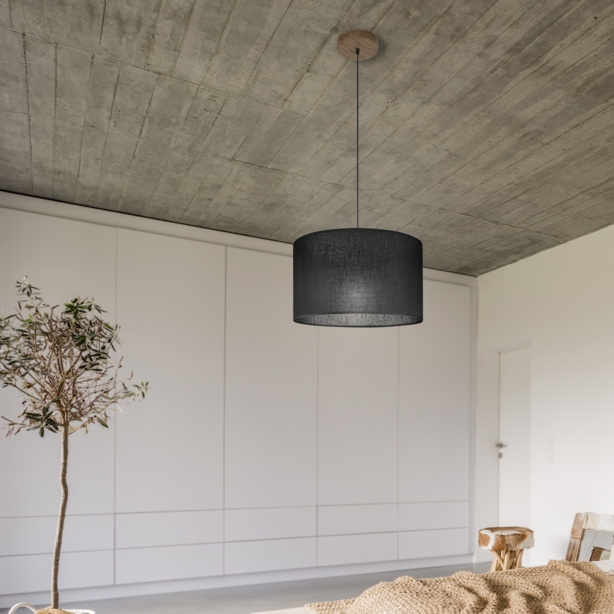 Brilagi - Taklampa ANTHONY 1xE27/60W/230V ek/nöt svart
