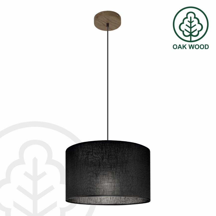 Brilagi - Taklampa ANTHONY 1xE27/60W/230V ek/nöt svart