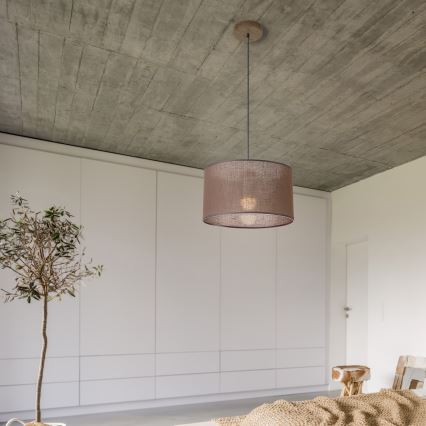 Brilagi - Taklampa ANTHONY 1xE27/60W/230V ek valnöt/brun