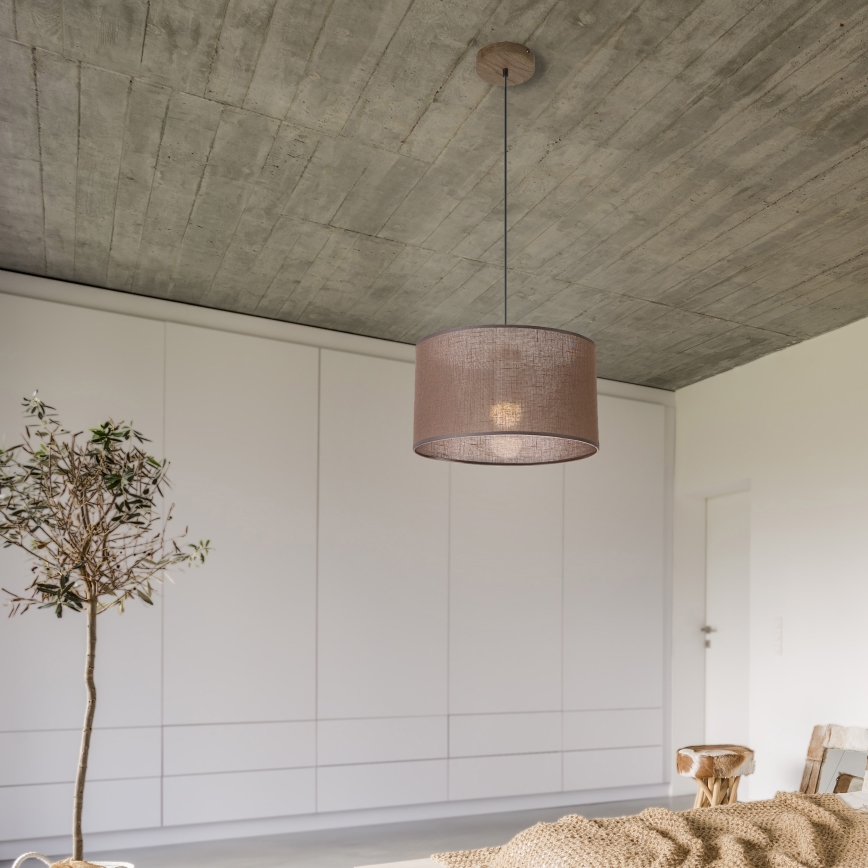 Brilagi - Taklampa ANTHONY 1xE27/60W/230V ek valnöt/brun