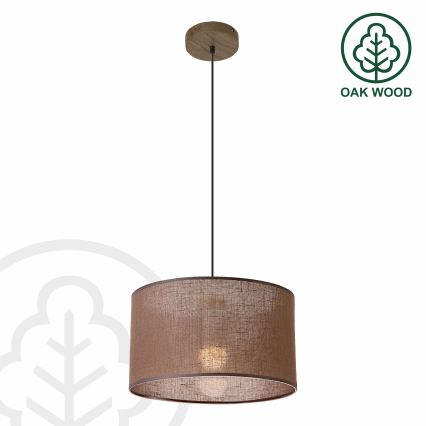 Brilagi - Taklampa ANTHONY 1xE27/60W/230V ek valnöt/brun