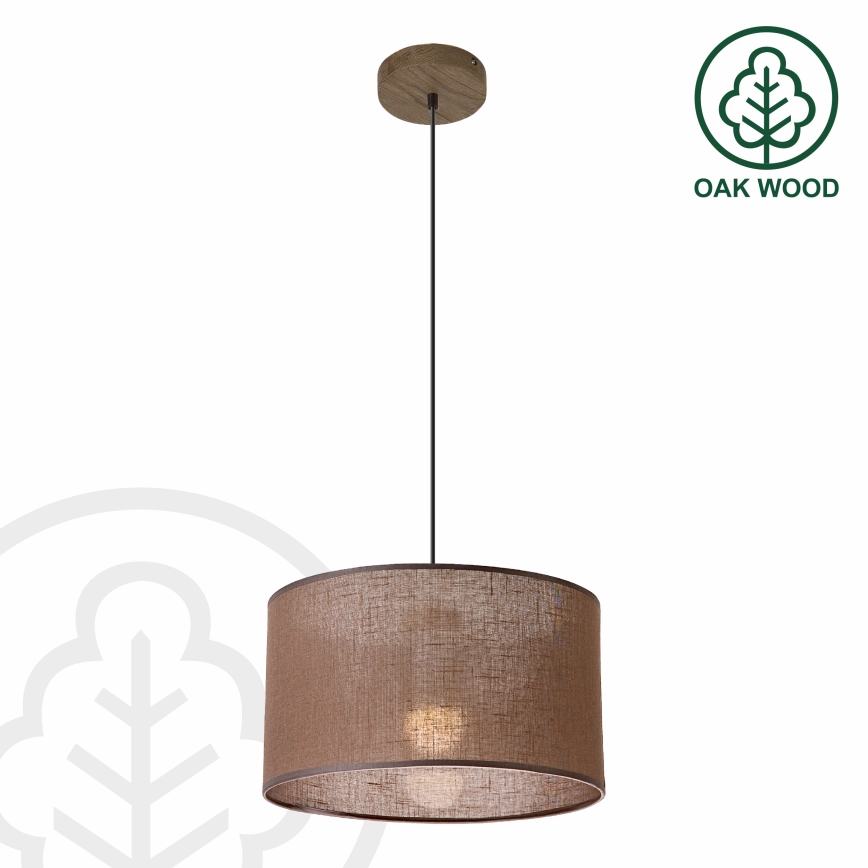 Brilagi - Taklampa ANTHONY 1xE27/60W/230V ek valnöt/brun
