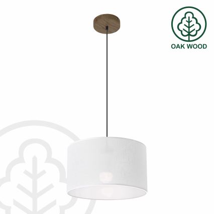 Brilagi - Taklampa ANTHONY 1xE27/60W/230V ek valnöt/vit
