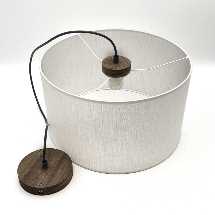 Brilagi - Taklampa ANTHONY 1xE27/60W/230V ek valnöt/vit