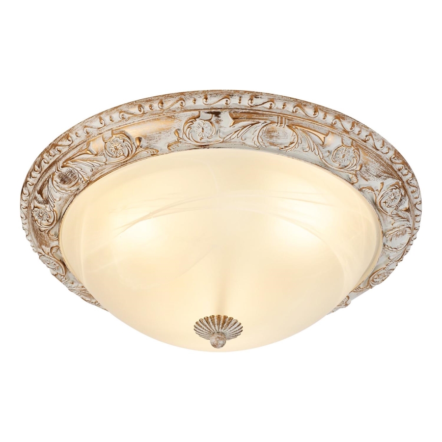 Brilagi - Taklampa ARIADNA 3xE27/60W/230V guld/grädde/patina