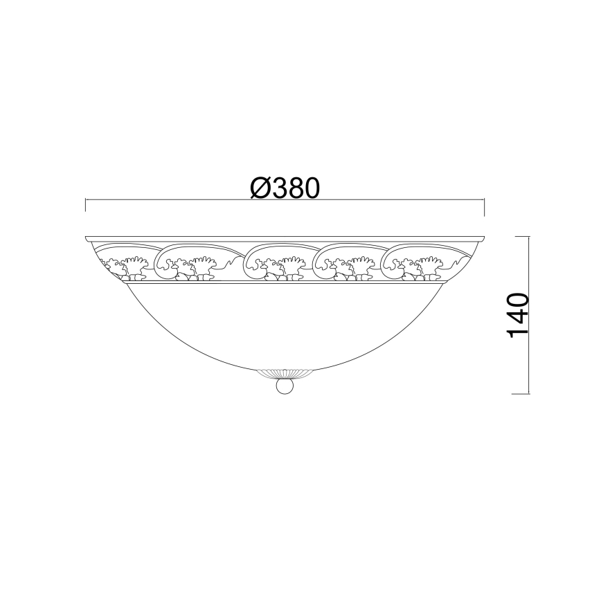 Brilagi - Taklampa ARIADNA 3xE27/60W/230V guld/grädde/patina