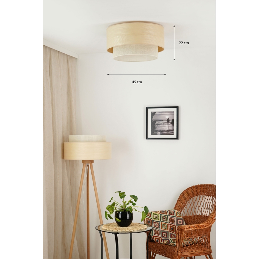 Brilagi - Taklampa ARIZONA BOHO 1xE27/15W/230V diameter 45 cm beige