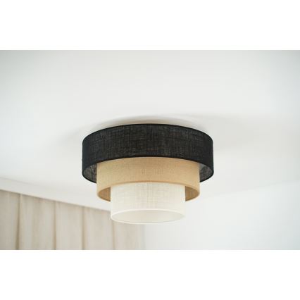 Brilagi - Taklampa ASPEN LUNETA 1xE27/15W/230V diameter 45 cm svart/beige/grädde