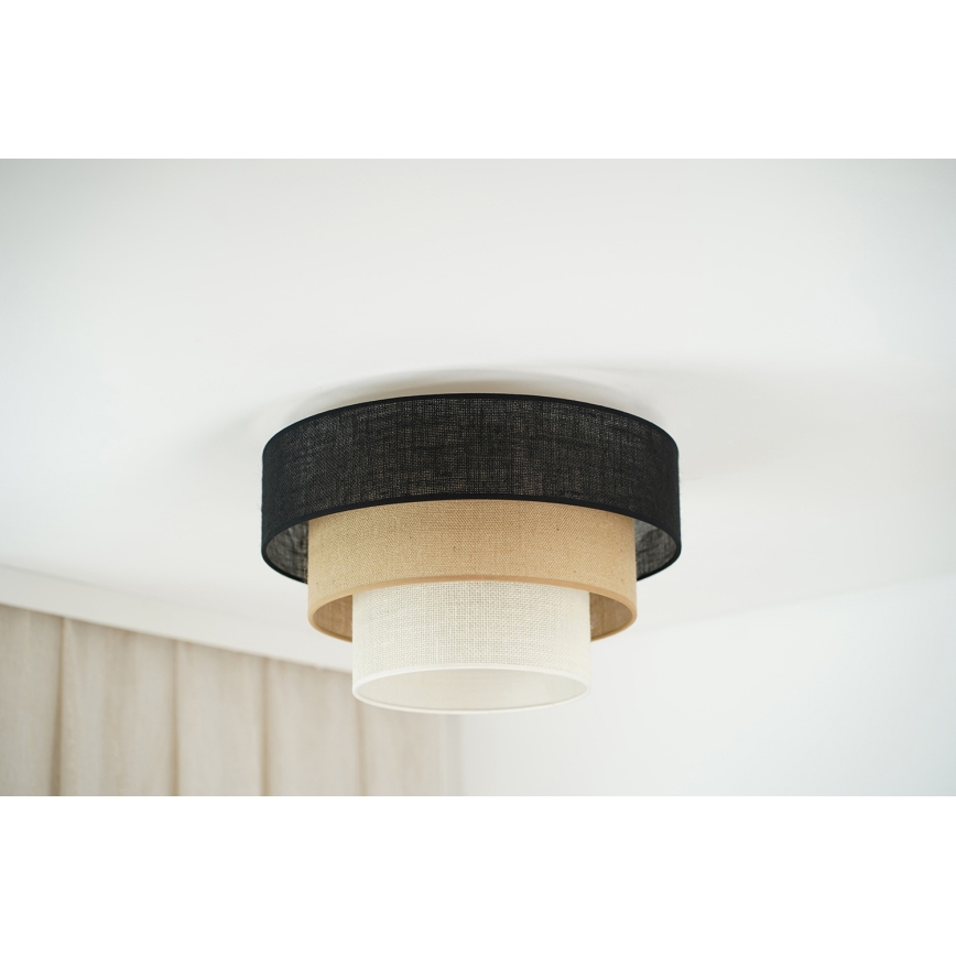 Brilagi - Taklampa ASPEN LUNETA 1xE27/15W/230V diameter 45 cm svart/beige/grädde