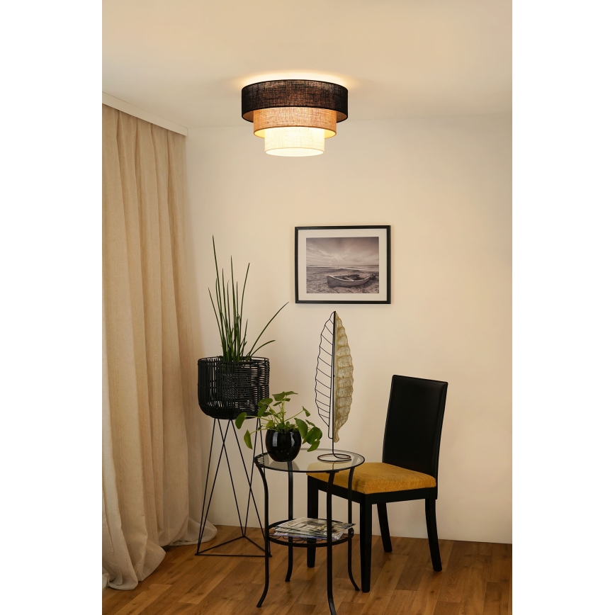 Brilagi - Taklampa ASPEN LUNETA 1xE27/15W/230V diameter 45 cm svart/beige/grädde