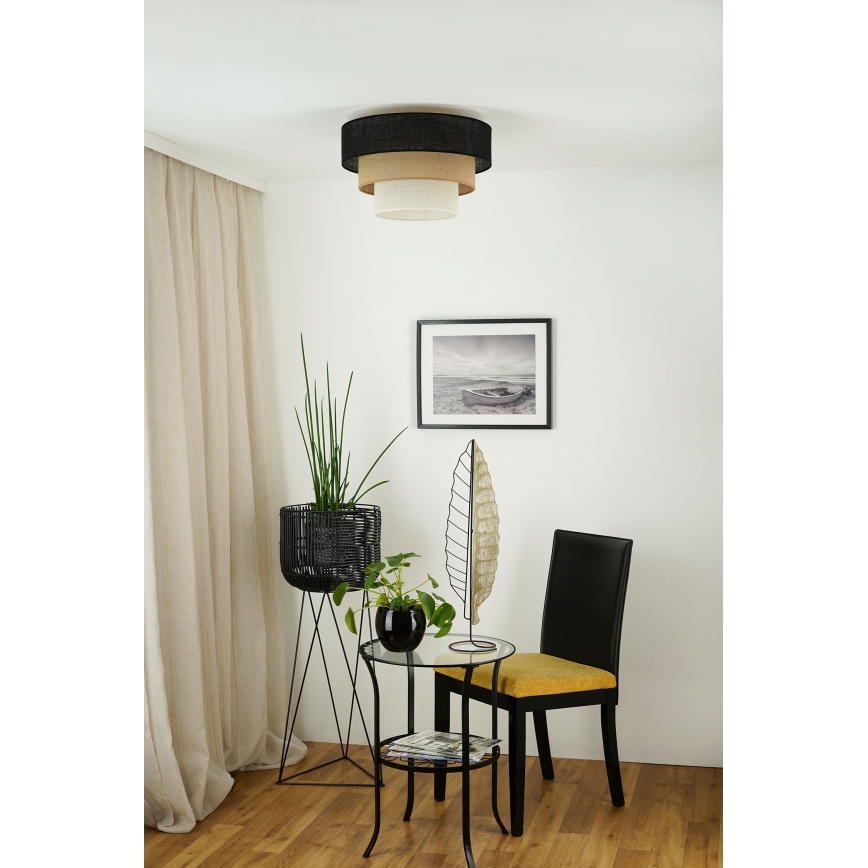 Brilagi - Taklampa ASPEN LUNETA 1xE27/15W/230V diameter 45 cm svart/beige/grädde