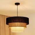 Brilagi - Taklampa ASPEN LUNETA 1xE27/15W/230V Ø 45 cm svart/beige/krämfärgad