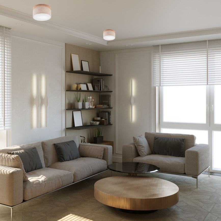 Brilagi - Taklampa BELLADONNA 1xE27/15W/230V beige/ek