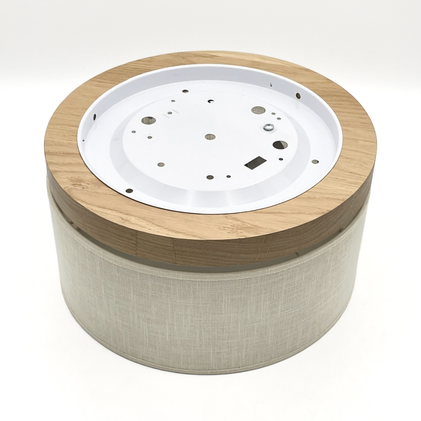 Brilagi - Taklampa BELLADONNA 1xE27/15W/230V diameter 30 cm grädde/ek