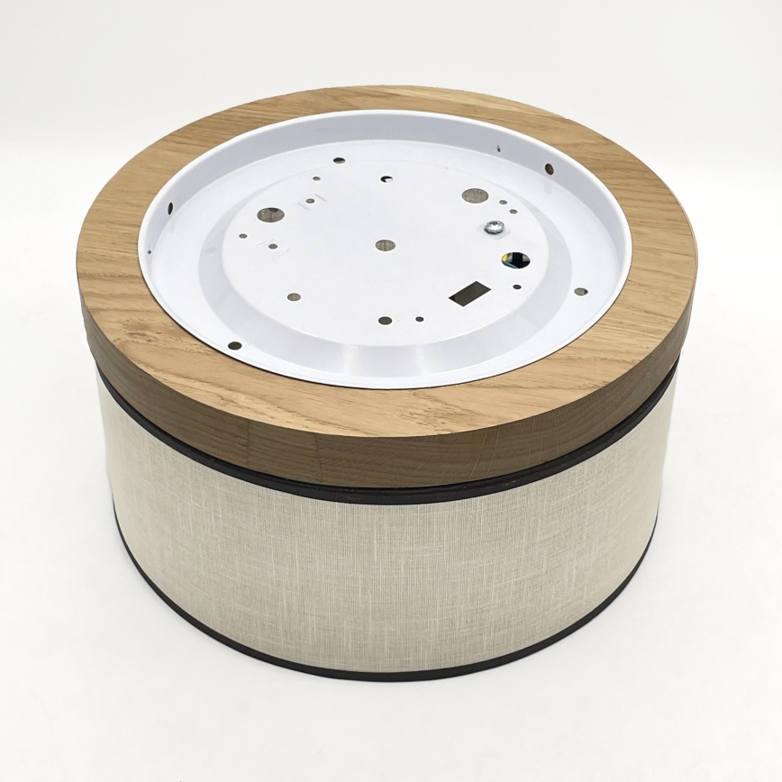Brilagi - Taklampa BELLADONNA 1xE27/15W/230V diameter 30 cm grädde/ek