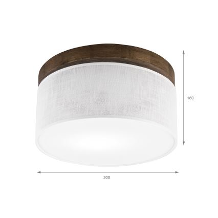 Brilagi - Taklampa BELLADONNA 1xE27/15W/230V diameter 30 cm vit/ek
