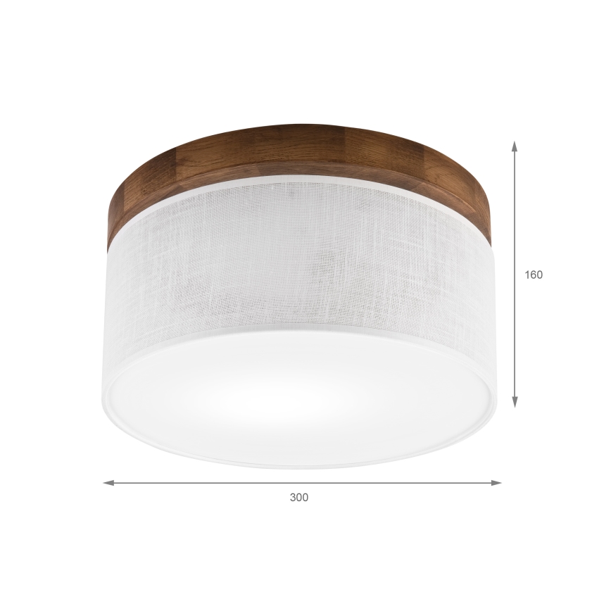 Brilagi - Taklampa BELLADONNA 1xE27/15W/230V diameter 30 cm vit/ek körsbär