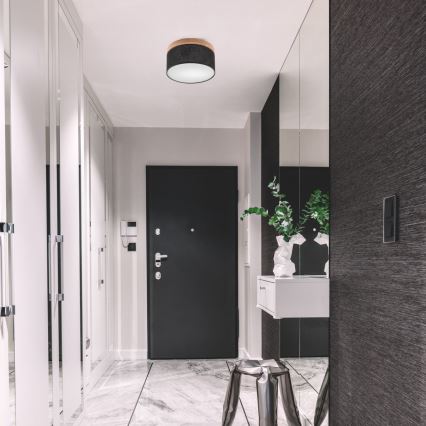 Brilagi - Taklampa BELLADONNA 1xE27/15W/230V svart/ek