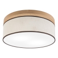 Brilagi - Taklampa BELLADONNA 2xE27/15W/230V diameter 40 cm grädde/ek
