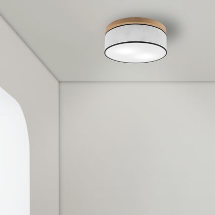 Brilagi - Taklampa BELLADONNA 2xE27/15W/230V diameter 40 cm vit/ek