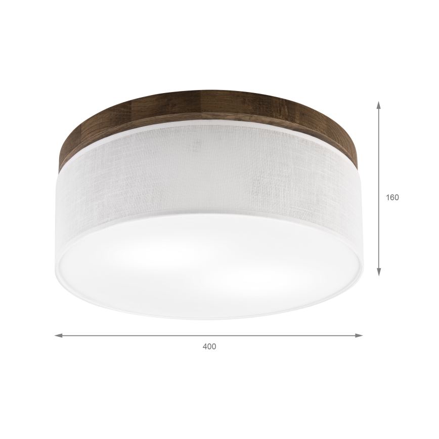 Brilagi - Taklampa BELLADONNA 2xE27/15W/230V diameter 40 cm vit/ek