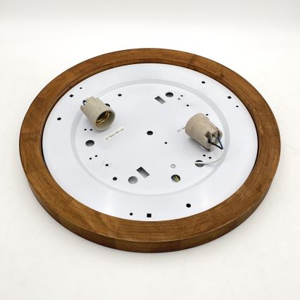 Brilagi - Taklampa BELLADONNA 2xE27/15W/230V diameter 40 cm vit/ek körsbär