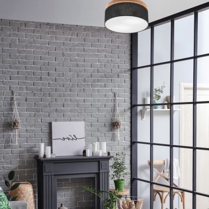 Brilagi - Taklampa BELLADONNA 2xE27/15W/230V svart/ek