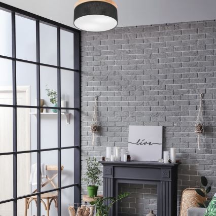 Brilagi - Taklampa BELLADONNA 2xE27/15W/230V svart/tall